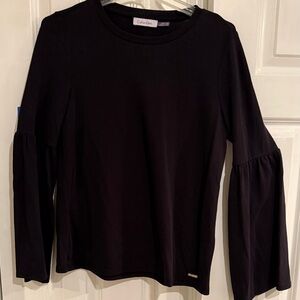 Calvin Klein Black Bell Sleeve Long-Sleeve Tee